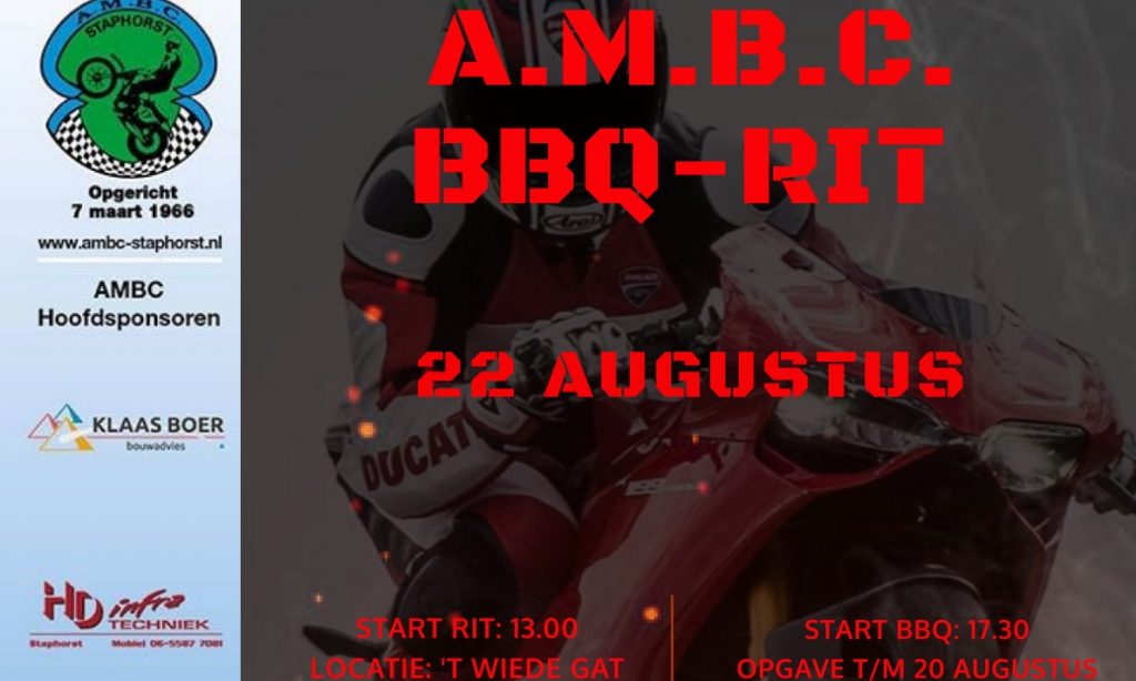 Poster BBQ rit