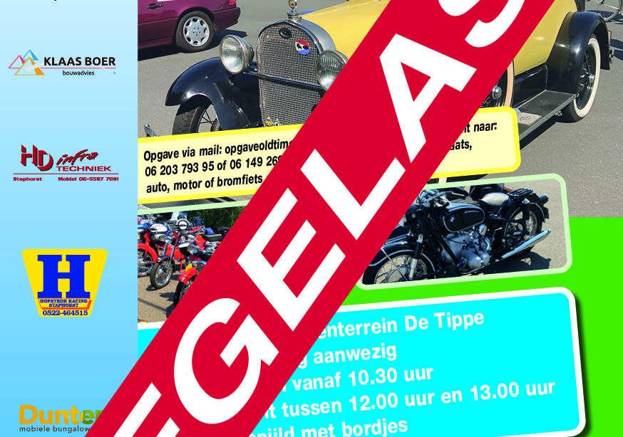 Affiche Oldtimerdagrit 2021 A5 Afgelast