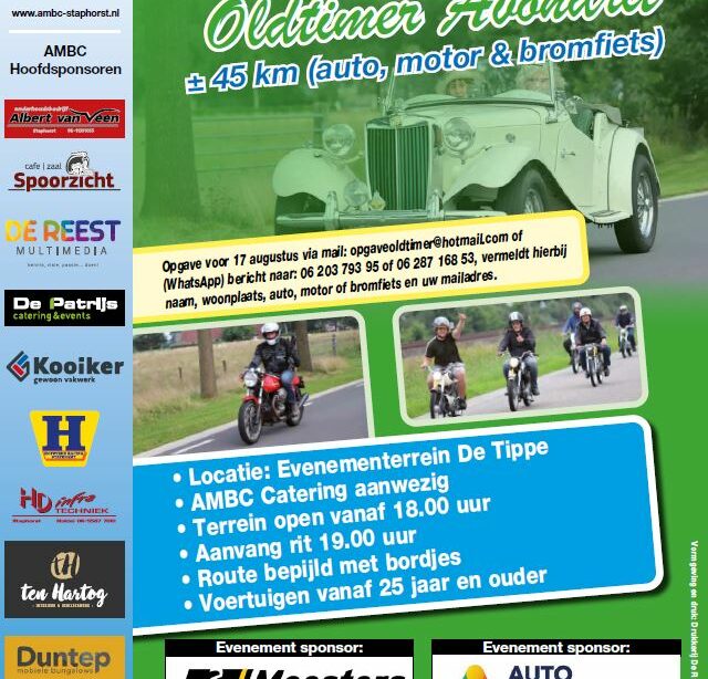 Affiche Oldtimerrit 18 aug 2022